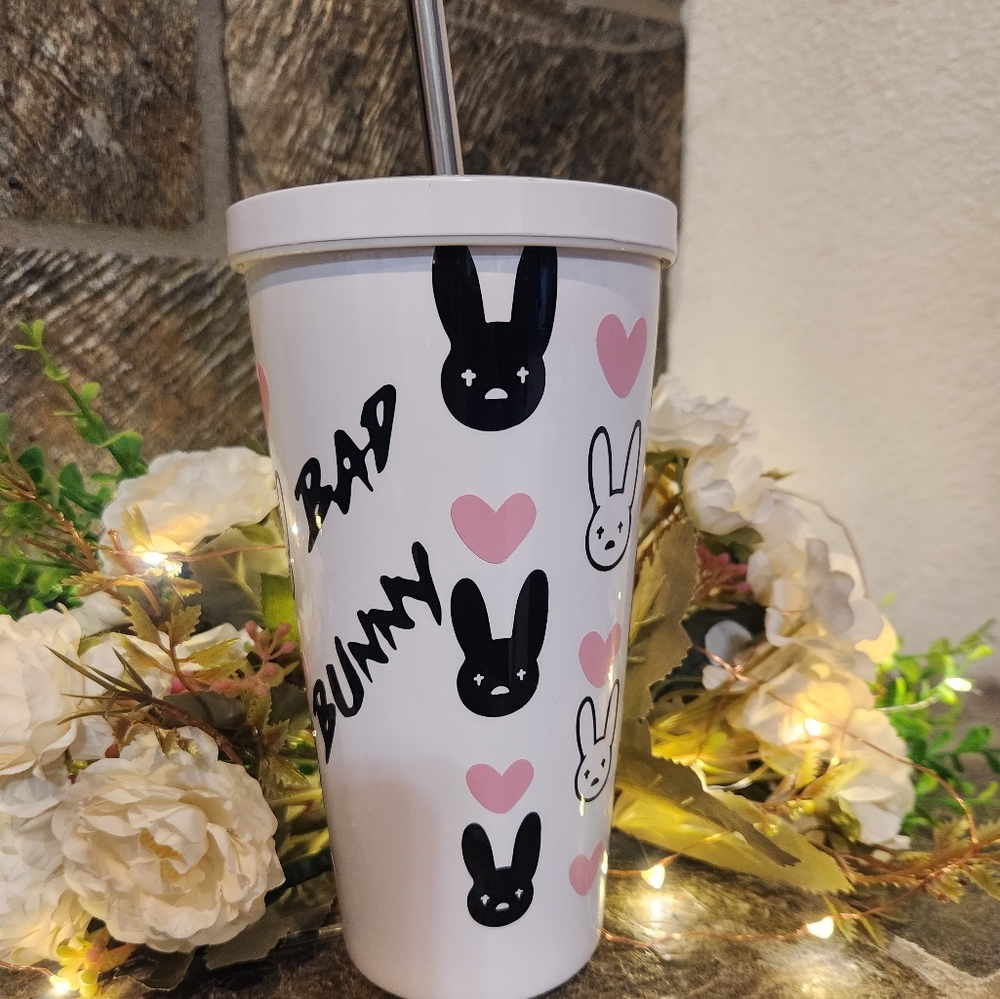 Bad bunny stainless steel cup